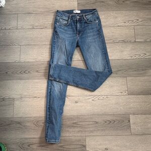 Zara Dark Blue Women's Denim Jeans Size 4 Detailed Measurements In Description
